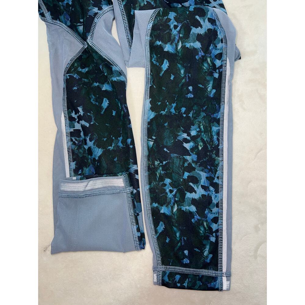Lululemon Running in the City Floral 7/8 Tight Leggings Pockets 2 XS Mesh - Picture 5 of 8